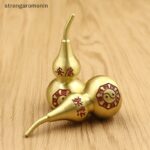 کدو قلیانی(وولو ثروت)برنجی بزرگ طرح دار - Image 5
