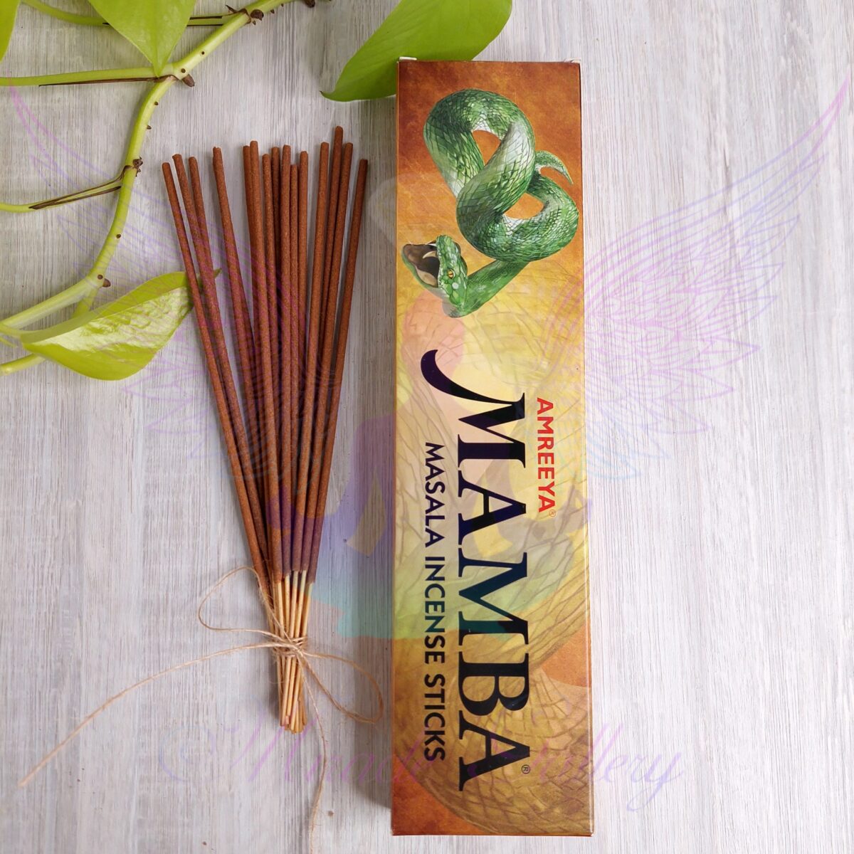 عود  دست ساز طبیعی بلک مامبا (آمریا) black mamba masala incense sticks - Image 1